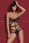Черное боди на косточках с золотистыми цепочками Bondy Teddy LXL