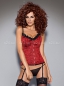 Красный корсет с розочками Truelove Corset LXL