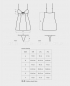 Синяя сорочка с кружевом на косточках Auroria Chemise XXL