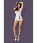 Белый бебидол с рюшами Electra Babydoll LXL