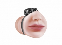 Мастурбатор-рот с вибро-кольцом Beloved (вторая кожа, не сквозной)