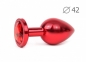 Большая красная втулка с красным кристаллом JEWELRY PLUGS ANAL