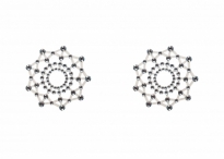 Наклейки на грудь из страз Burlesque Rowland White