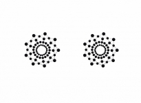 Наклейки на грудь из страз Burlesque Rowland Black