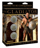 Кукла-мужчина с языком и фаллосом Gladiator Love Doll с вибрацией