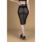 Юбка-карандаш из материала wet look с полупрозрачной сеточкой сзади 2XL3XL