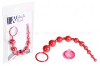 Анальные шарики Black&Red красный